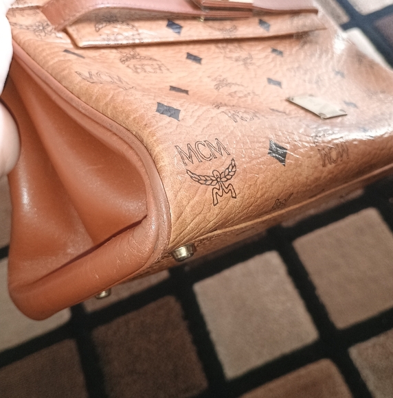 MCM VINTAGE COGNAC KELLY BAG - Picture 6 of 13